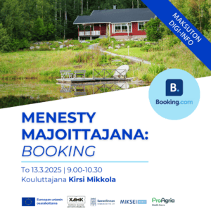 Maksuton digi-info: Menesty majoittajana – Booking