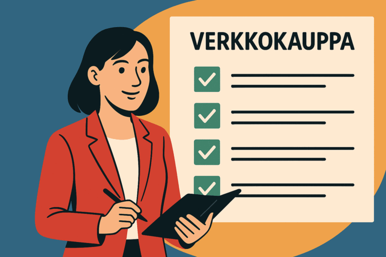 Oletko aloittamassa verkkokauppaa? 24 kohdan tarkistuslistamme verkkokauppiaan tueksi